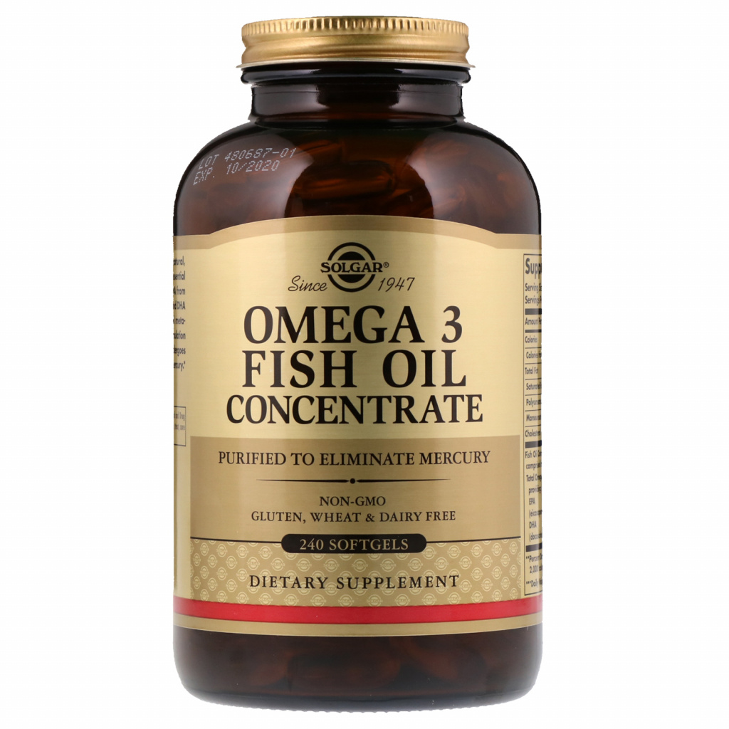 Concentré d'huile de poisson Solgar Omega 3