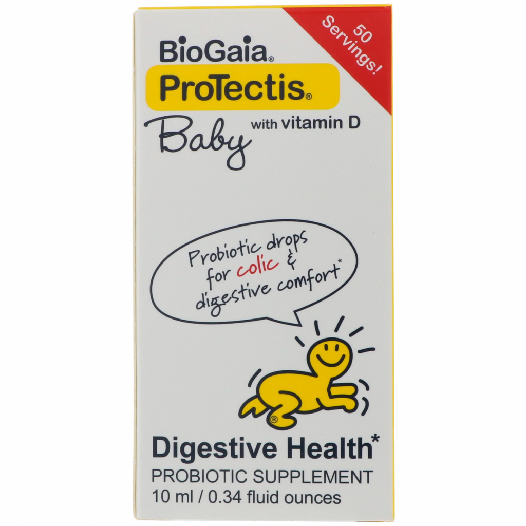 BioGaia, ProTectis, bébé, avec de la vitamine D, santé digestive, supplément de probiotique, 0.34 fl oz (10 ml)