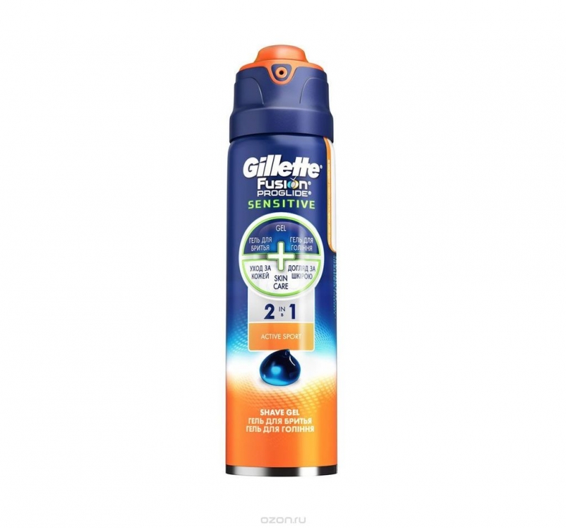 Gillette Fusion ProGlide Gel de Rasage 2 en 1 Sport Actif.jpg