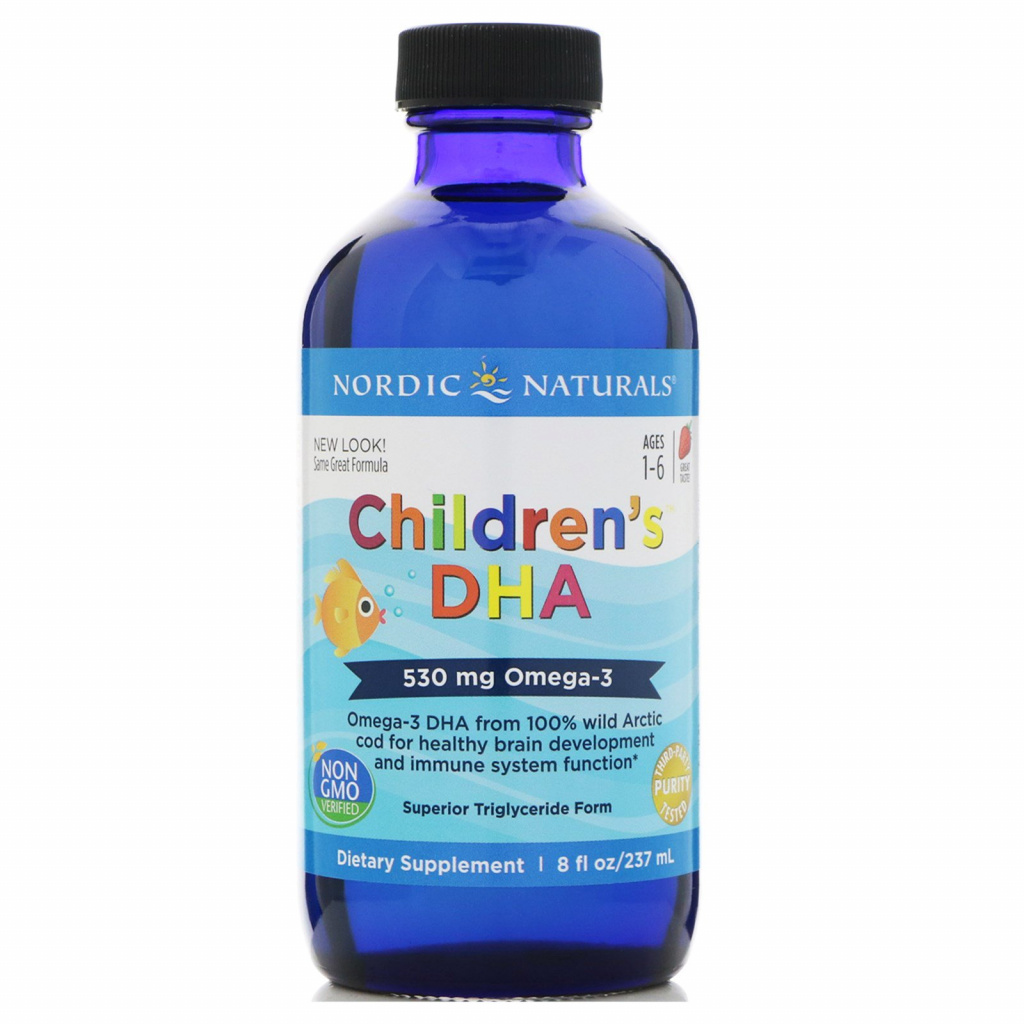 Nordic Naturals, DHA pour enfants, fraises, 530 mg