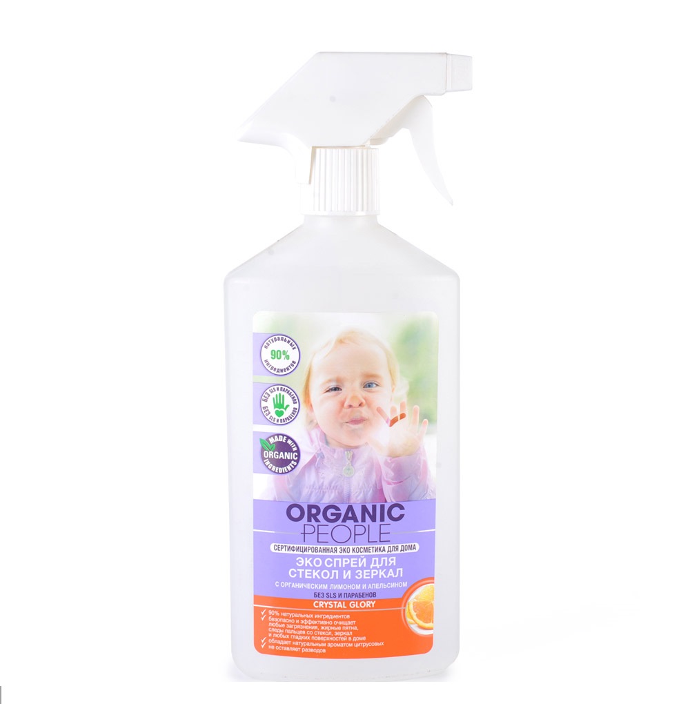 Organic People Eco-spray pour le nettoyage des verres et des miroirs