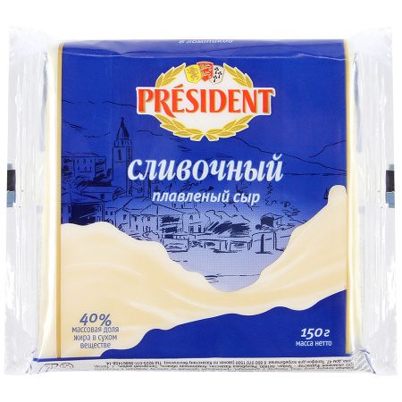 Fromage à la crème transformé Tranche crémeuse 40%, 150g (8pcs)