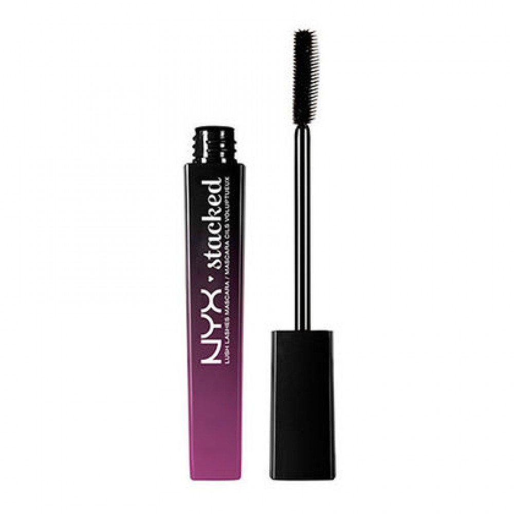 Mascara de maquillage professionnel NYX Lush Lashes empilé