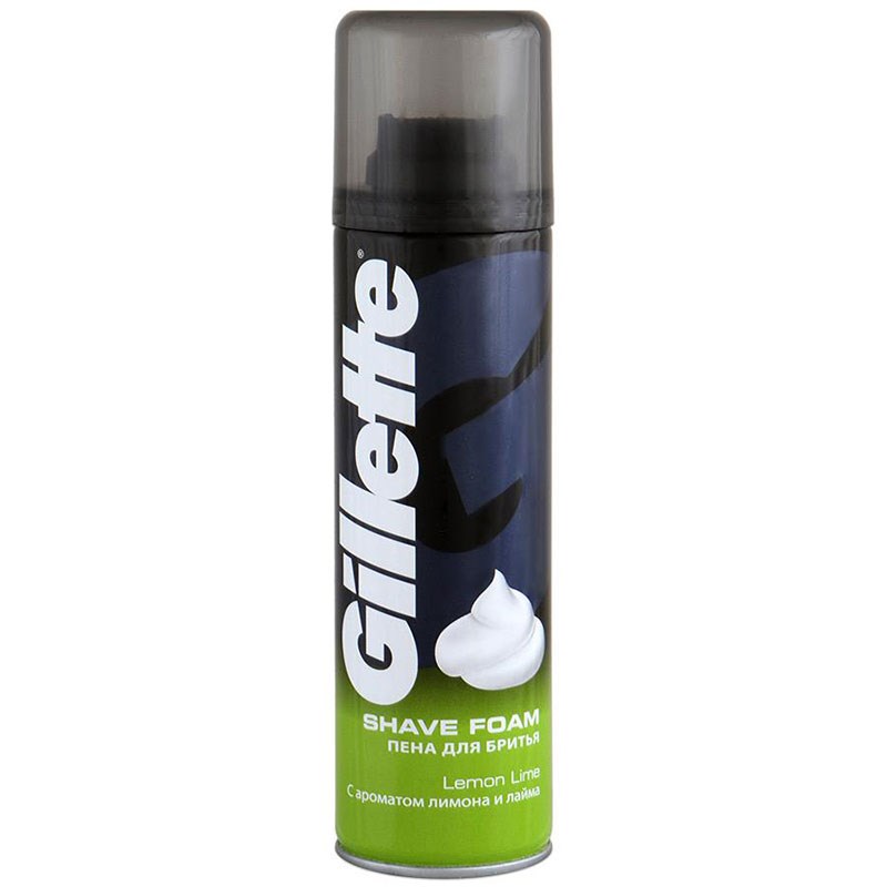 Mousse à raser classique Gillette avec arôme citron et citron vert