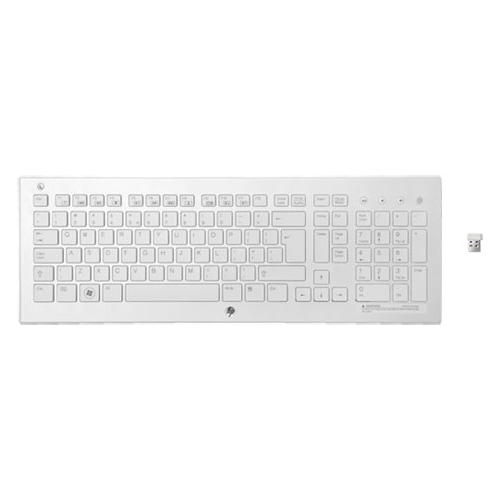 Clavier sans fil HP K5510 H4J89AA, blanc, USB